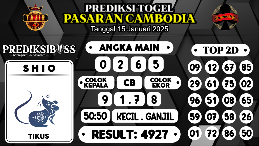 https://prediksibossduo.com/prediksi-boss-togel-cambodia-rabu-15-januari-2025/